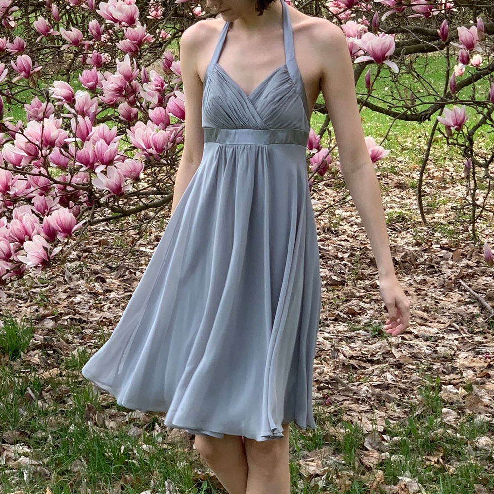 Badgley Mischka Bridesmaid Halter Dress